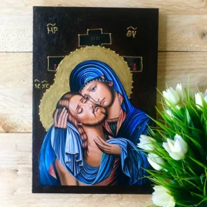 Jesus Christ, Man of Sorrows Handmade Greek Orthodox Wooden Icon Byzantine Icon Christian Orthodox Icon Christian Wall Decor