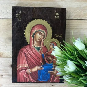 Handmade Orthodox Icon of Saint Anna
