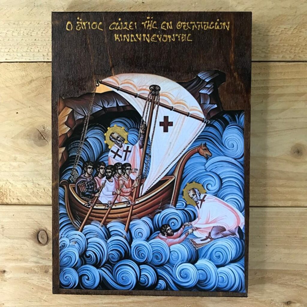 Saint Nicholas Handmade Icon Greek Orthodox Icon