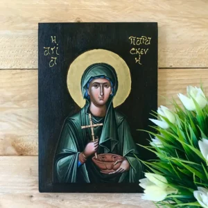 Saint Parakevi Handmade Icon Agia Paraskevi Greek Orthodox Icon Handmade Greek Orthodox Wooden Icon Handmade Christian Icon Of Agia Paraskevi Sacred Art Christian (Copy)