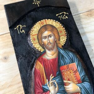 Jesus Christ Blessing Carved Wooden Icon Religious Art Christian Wall Decor Wooden Jesus Icon / Icon of Christ/ Orthodox Icon /Christian Art