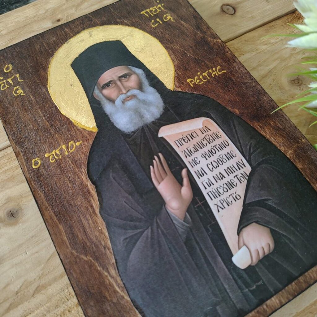 Saint Paisios the Athonite Handmade Christian Orthodox Icon