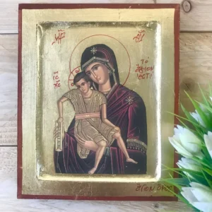 Handmade Axion Estin Virgin Mary Icon