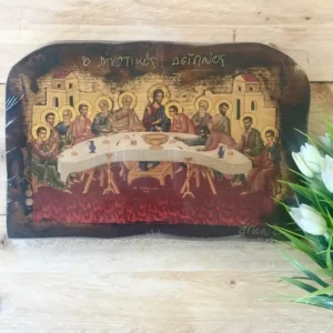 The Last Supper Handmade Wooden Orthodox Icon