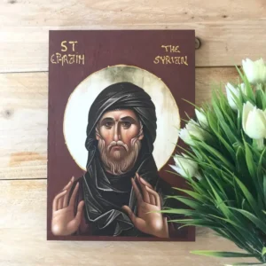Handmade Saint Ephraim the Syrian Icon – Byzantine Orthodox Christian Wall Art