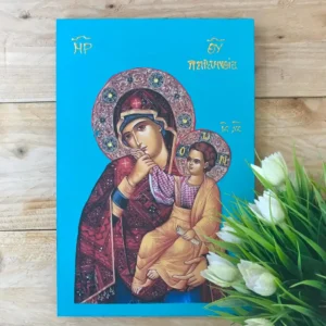 Virgin Mary Paramythia Handmade Orthodox Wooden Icon