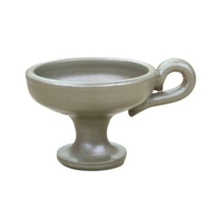 Ceramic Incense Burner Cup - Glazed Orthodox Censer - Traditional Christian Thymiato for Resin & Charcoal 7x9,5cm Umber Green