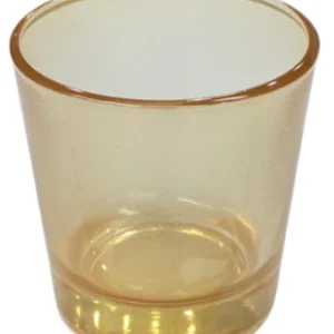 Small Glass Vigil Lamp Insert - Replacement Cup for Orthodox Kandili - Clear Christian Votive Cup 6,5cm Honey