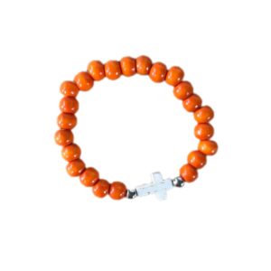 Handcrafted Elastic Prayer Bracelet with Beads and Cross (11)