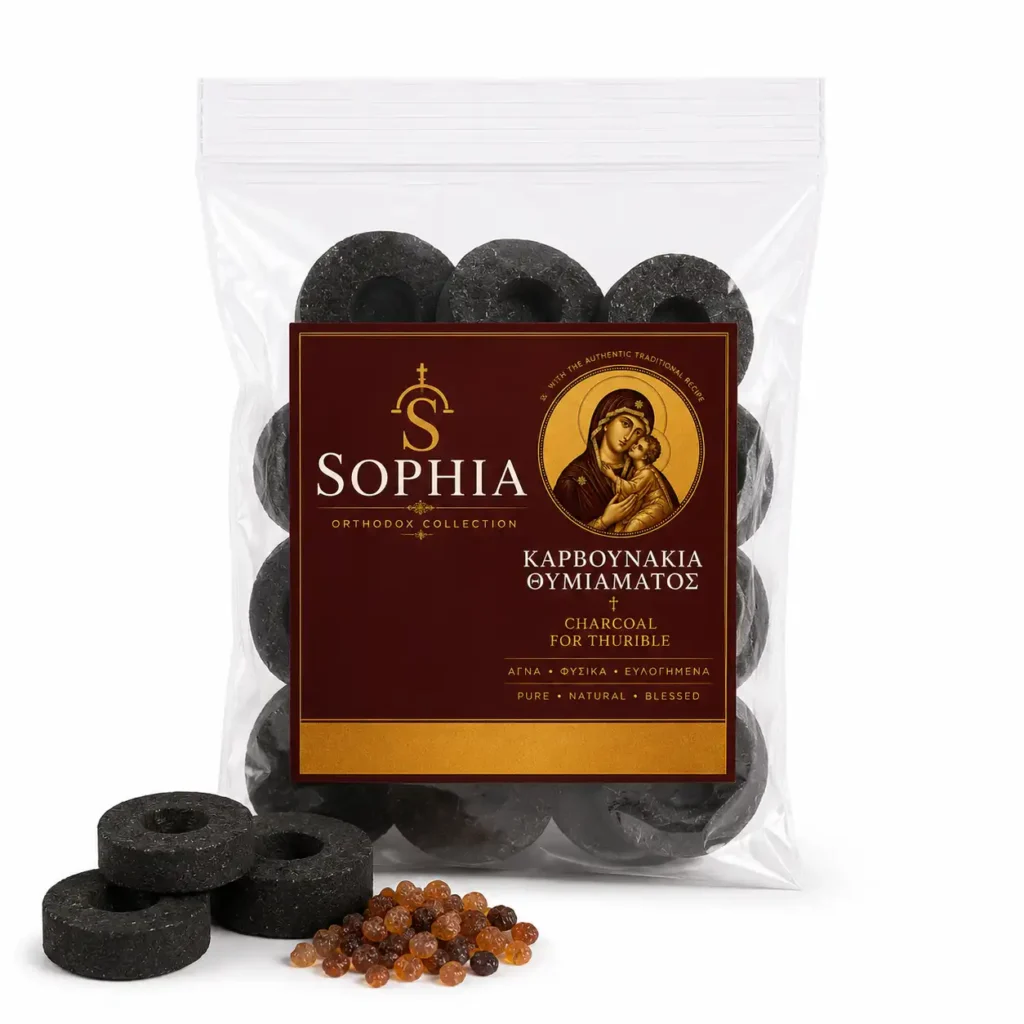Charcoal Tablets for Incense | 10 Charcoal Discs | Orthodox Church Charcoal | Sophia Orthodox Collection